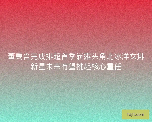董禹含完成排超首季崭露头角北冰洋女排新星未来有望挑起核心重任 董禹含完成排超首季崭露头角北冰洋女排新星未来有望挑起核心重任